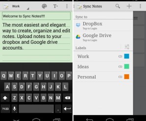 Sync Notes, um simples e elegante programa para notas no Android