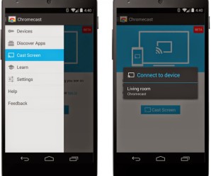 Chromecast agora conta com espelhamento de tela do Android