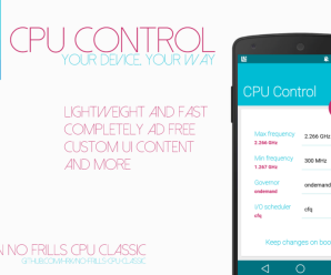 Controle sua CPU com o CPU Control e seu design baseado no Material Design