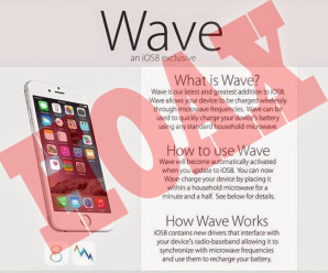 iOs8 Wave permite que os usuários carreguem o iPhone no microondas ?