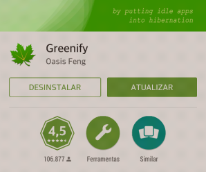 Resolvendo o problema de uso excessivo da bateria com o Greenify 2.5