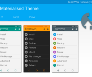 O Material Design chega ao TWRP ( Team Win Recovery ) através de um tema bem interessante