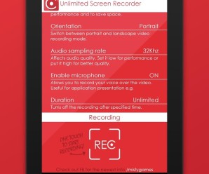 O Unlimited Screen Recorder permite que você capture vídeos da sua tela no Android Lollipop