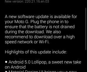 A primeira geração do Moto G ( 2013 ) já está recebendo a atualização para o Android 5.0 Lollipop