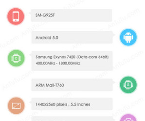 Vaza uma tela do Antutu que pode ser um benchmark do Samsung Galaxy S6