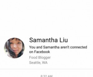 O Facebook Messenger irá mostrar que a pessoa não faz parte da sua rede de contatos