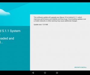 O Nexus 10 está recebendo a atualização OTA do Android 5.1.1 Lollipop