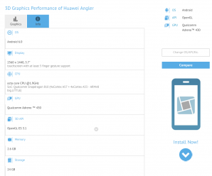 Benchmark vazado do Huawei Nexus mostra display 5.7 polegadas QHD e muito mais