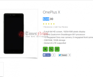 O OnePlus X ( OnePlus Mini ) aparece listado na OppoMart