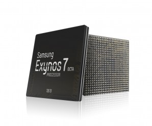 O processador Samsung Exynos 7 Octa 7870 fabricado no processo de 14 nm para a linha média