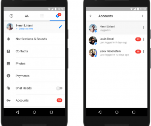 Facebook Messenger terá suporte a múltiplas contas no Android