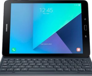 Samsung Galaxy Tab S3 vaza com um teclado