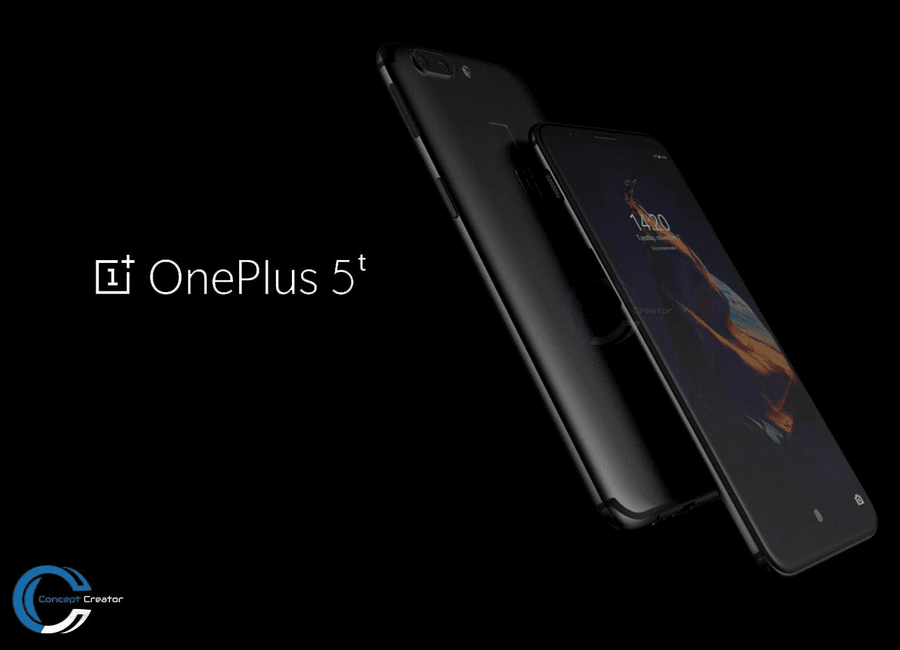 Conceito mostra um Oneplus 5T com poucas bordas