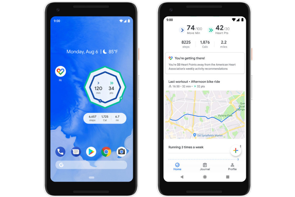 A atualização do Google Fit Update inclui uma widget para uso na home e treinador de respiração ( relaxamento )